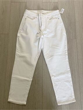 Old Navy OG Straight Curvy White Jeans
